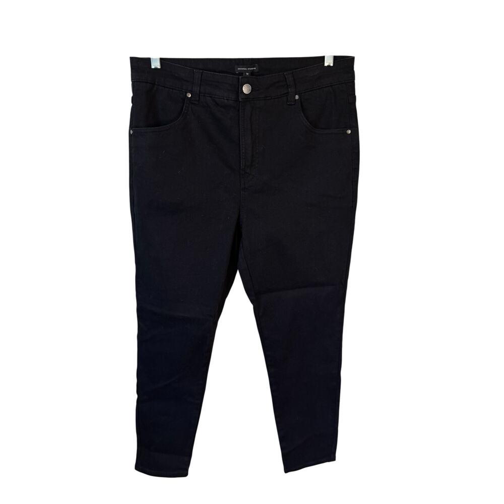 UNIVERSAL STANDARD NWT Seine High Rise Skinny Jeans 27” Inseam Jet Black Size 14 - Picture 2 of 8